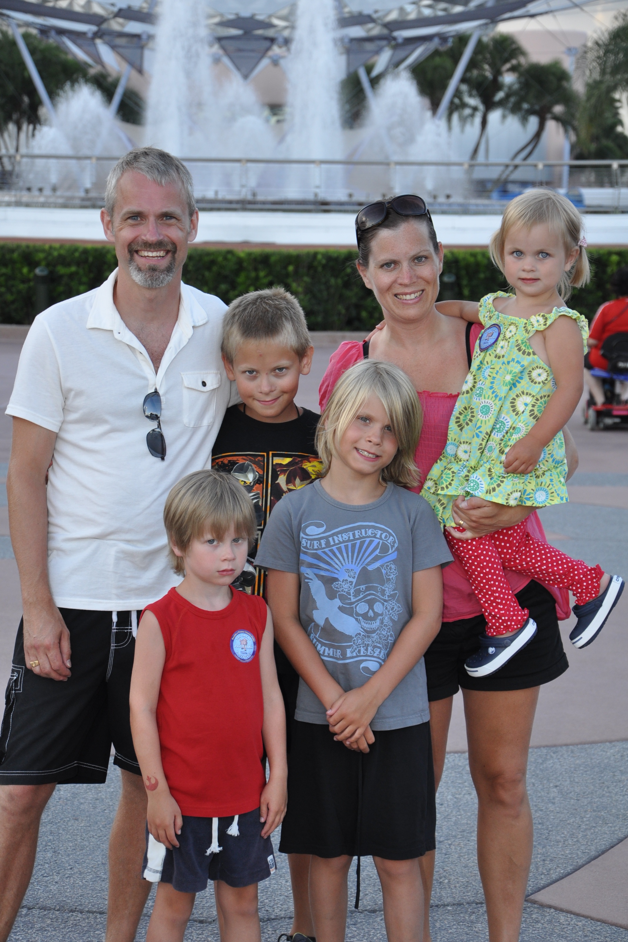 Sandra Holm med familj
